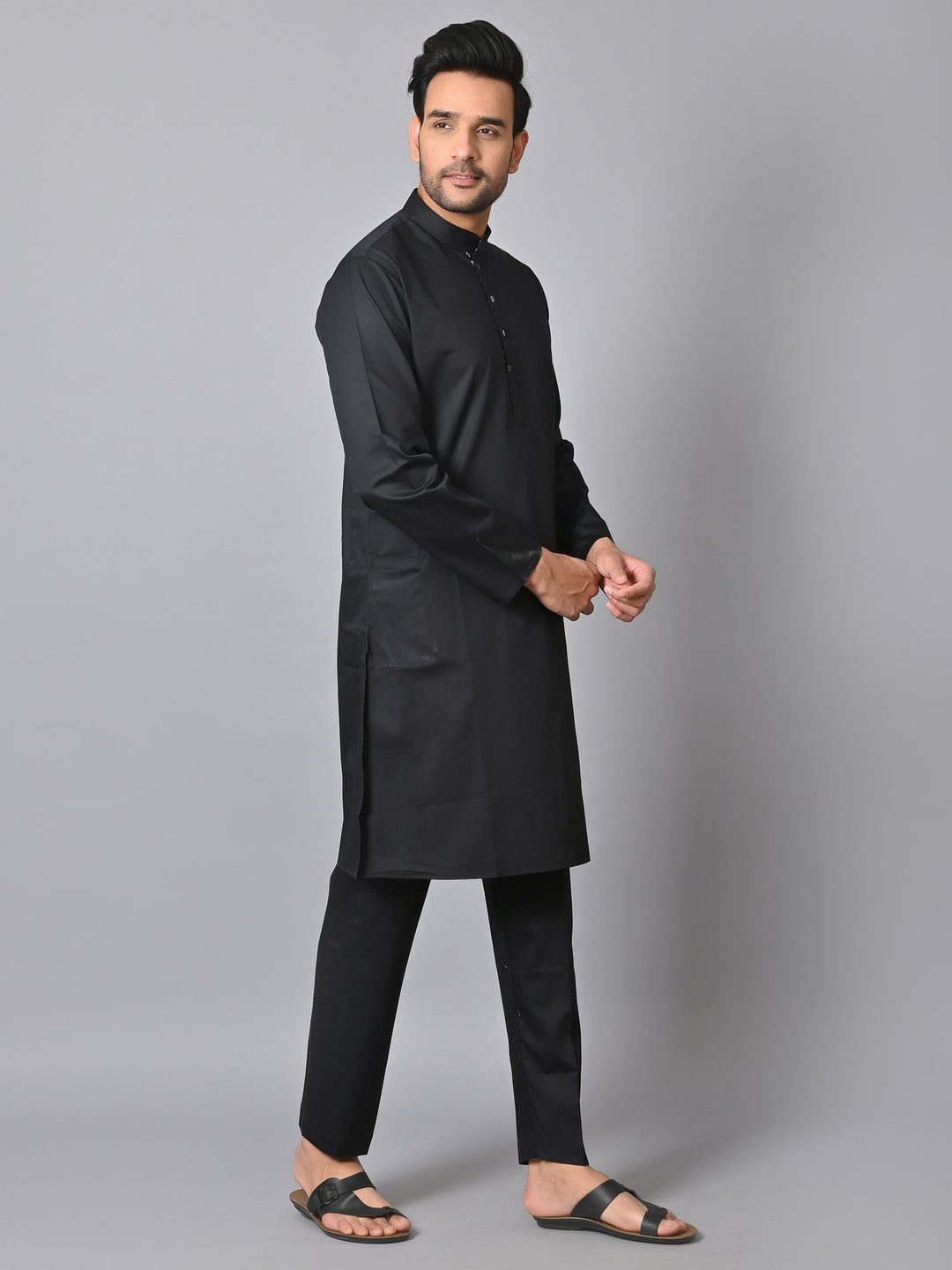 Solid Black Kurta Set