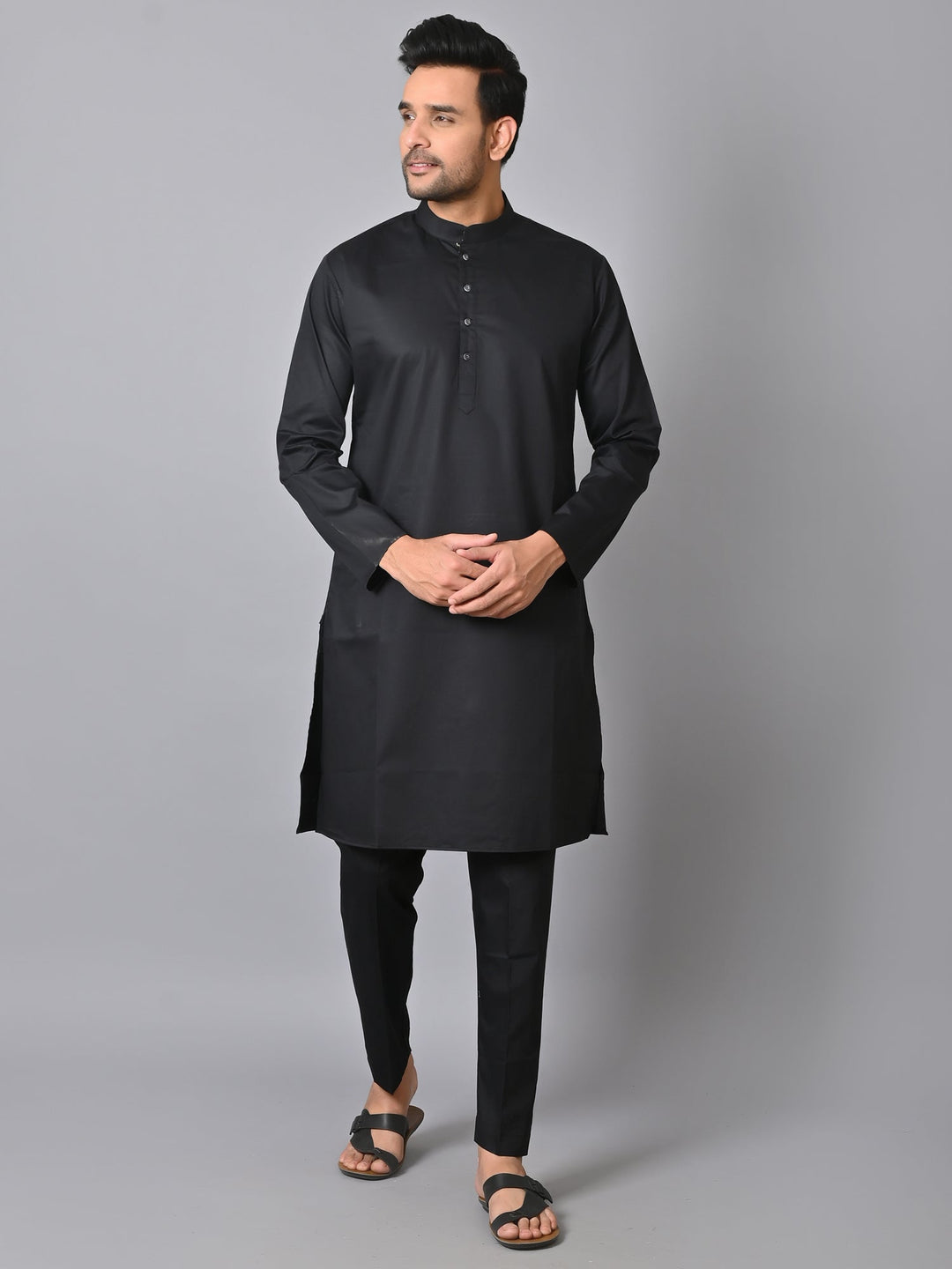 Solid Black Kurta Set