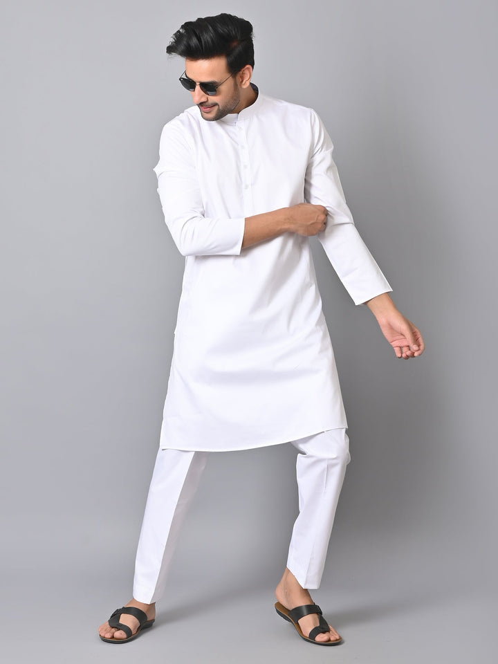 Solid White Kurta Set