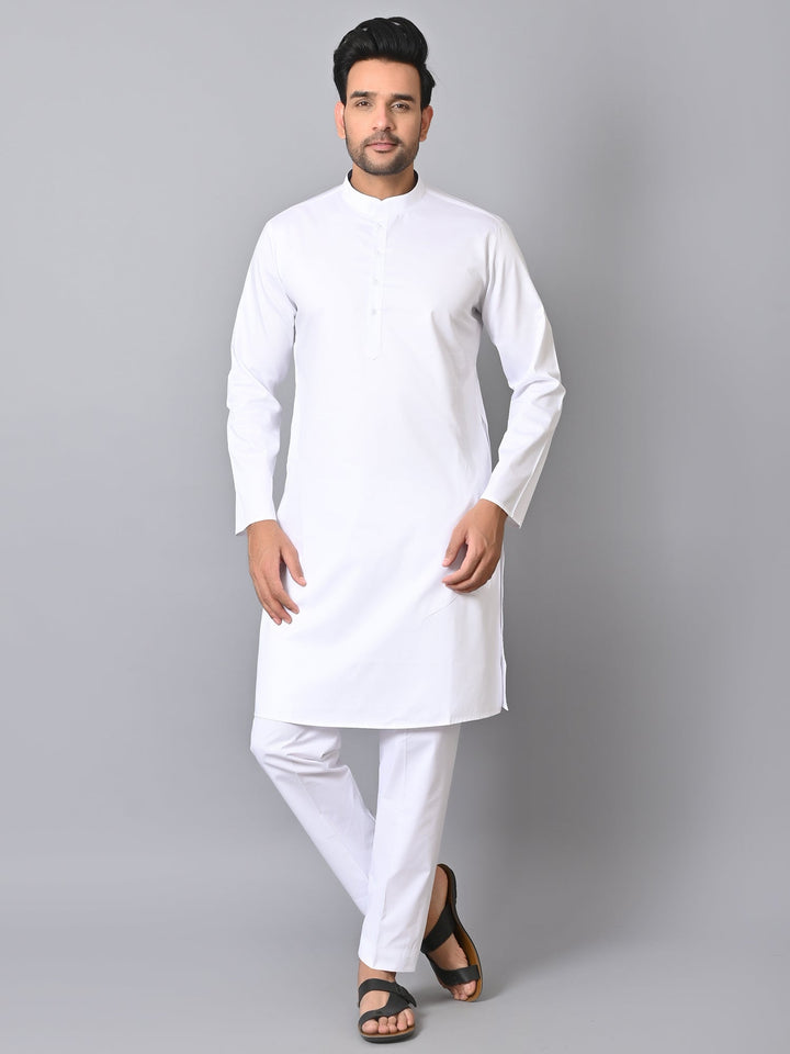 Solid White Kurta Set