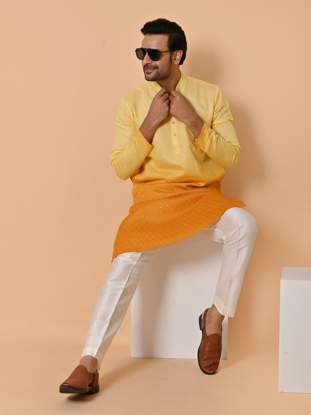 Sequence Yellow Kurta Set