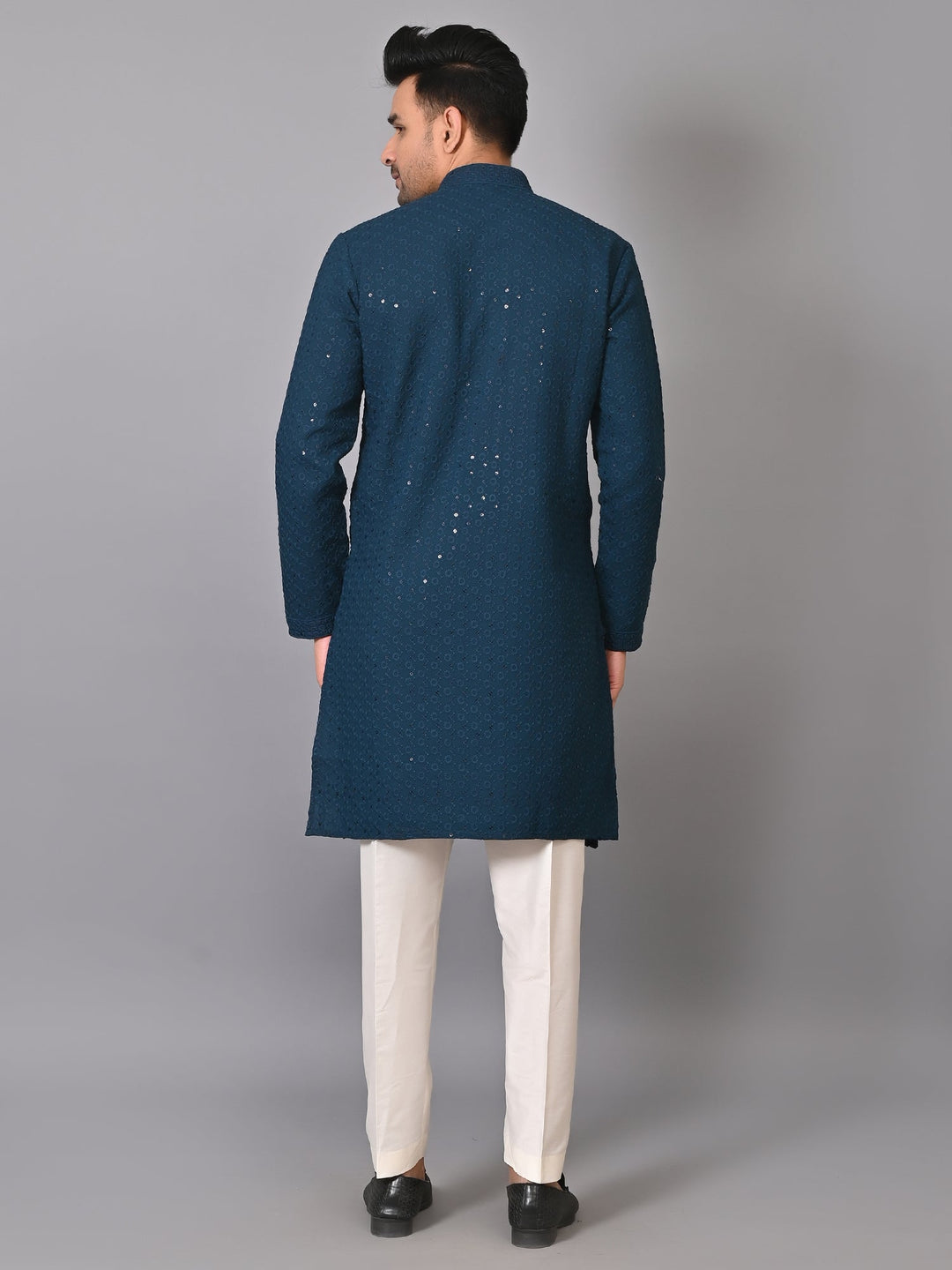 Chikan Blue Kurta Set