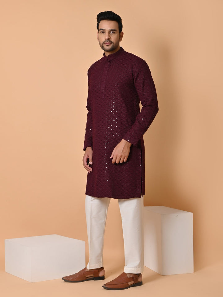 Sequence Wine Kurta Set