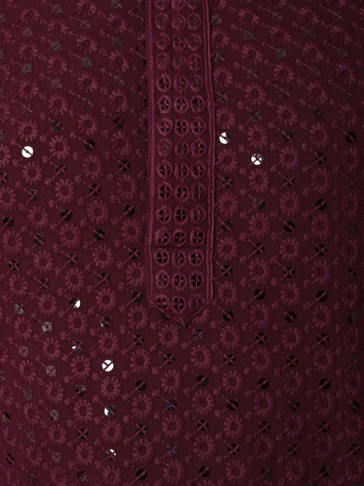 Sequence Wine Kurta Set