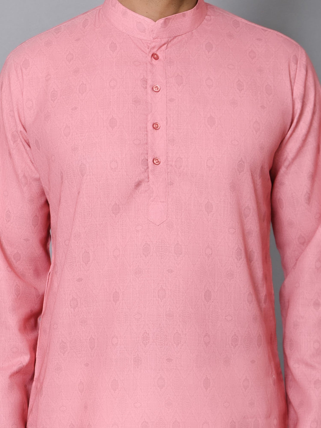 Geometric Peach Kurta Set