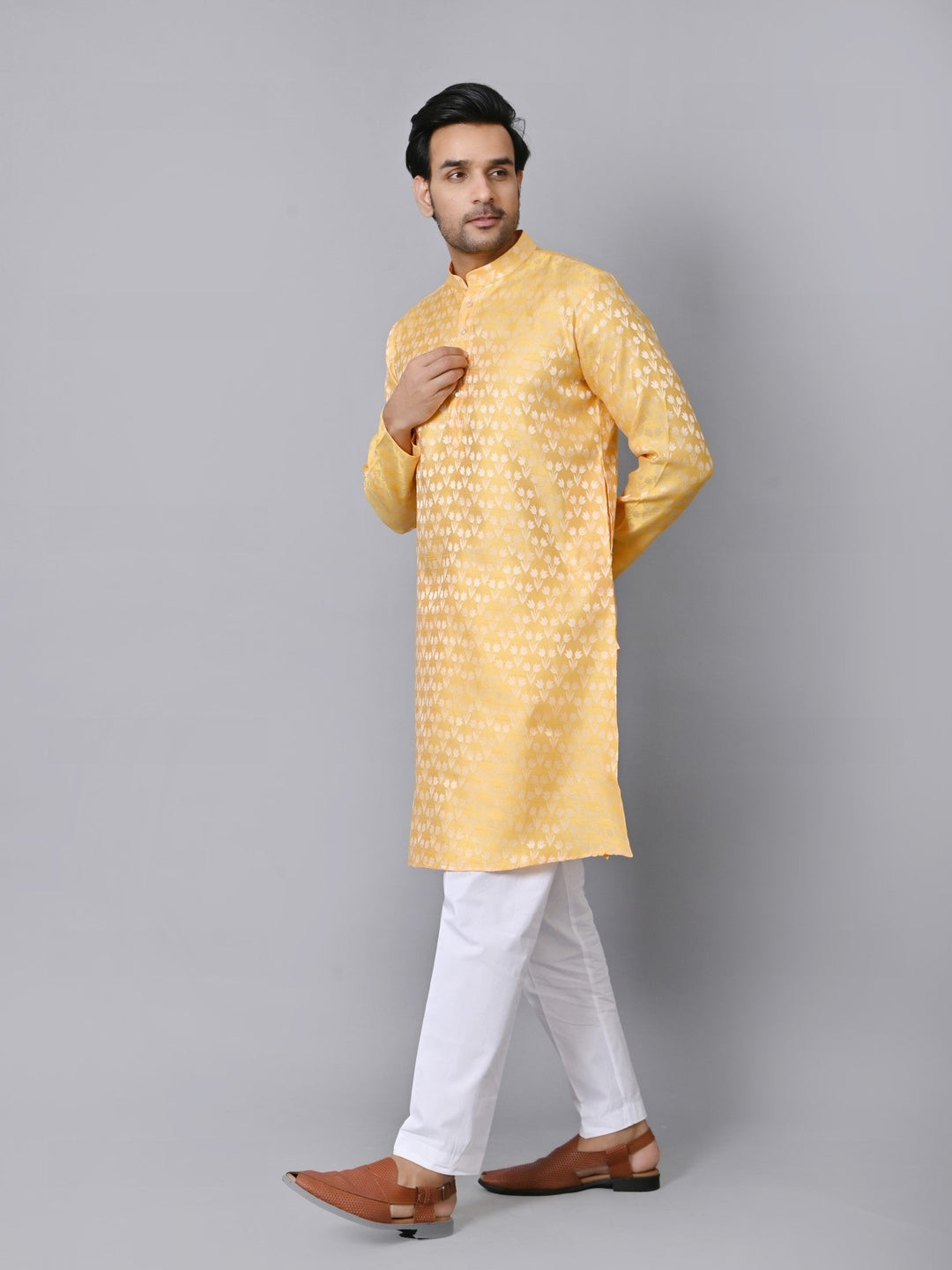 Floral Yellow Kurta Set