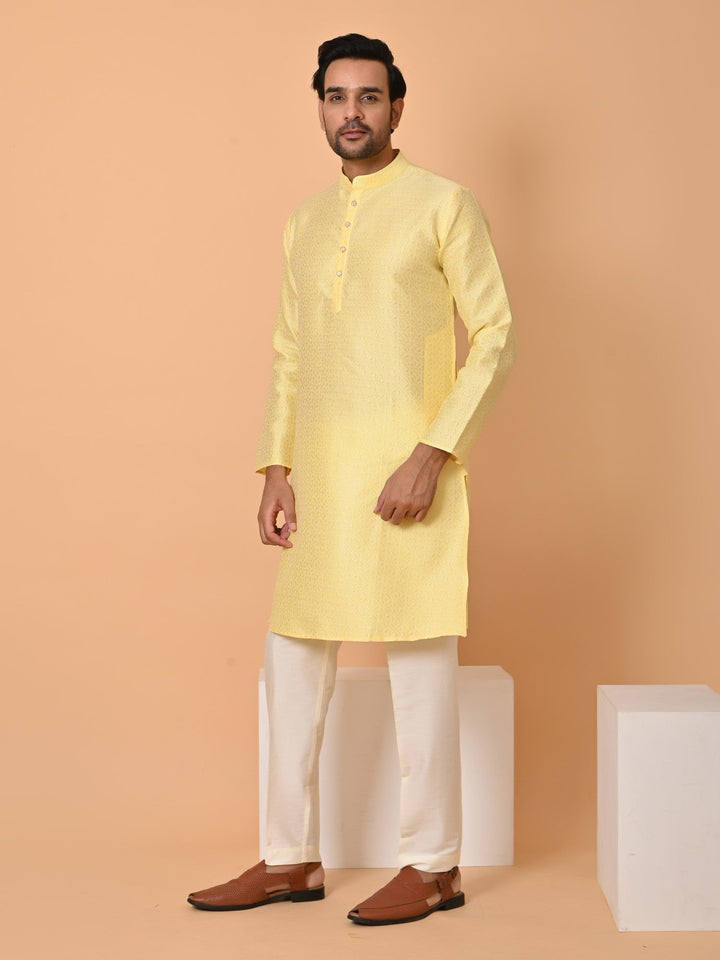 Leafs Yellow Kurta Set