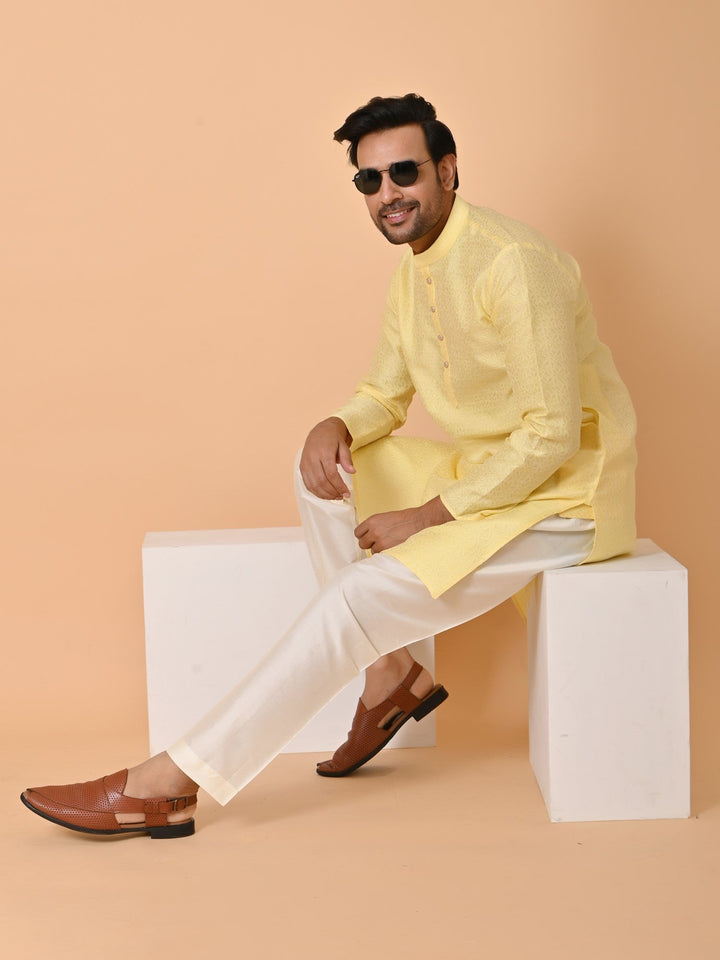 Leafs Yellow Kurta Set