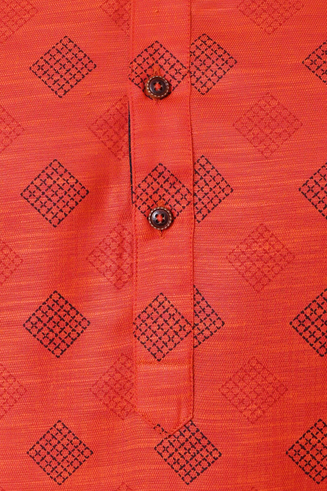 Checked Red Kurta Set