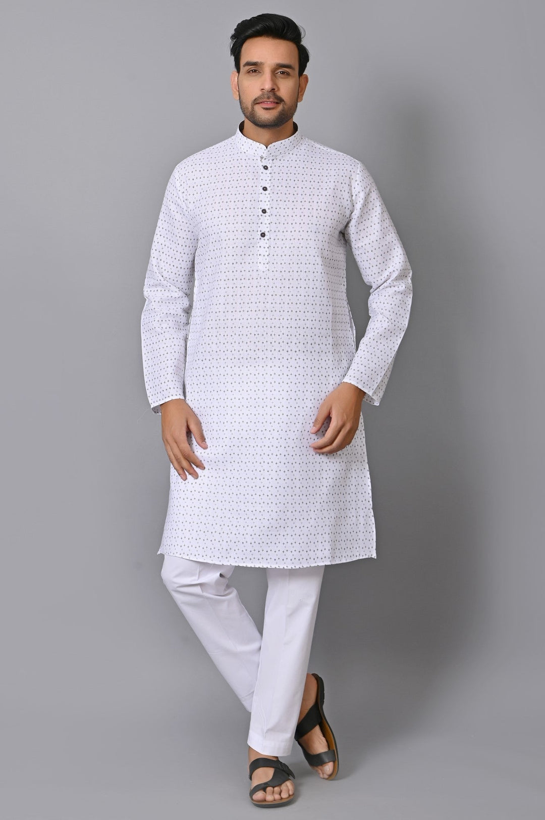 Abstract White Kurta Set