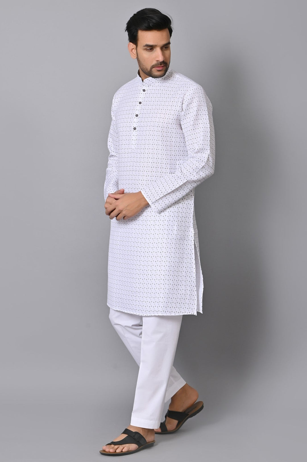 Abstract White Kurta Set