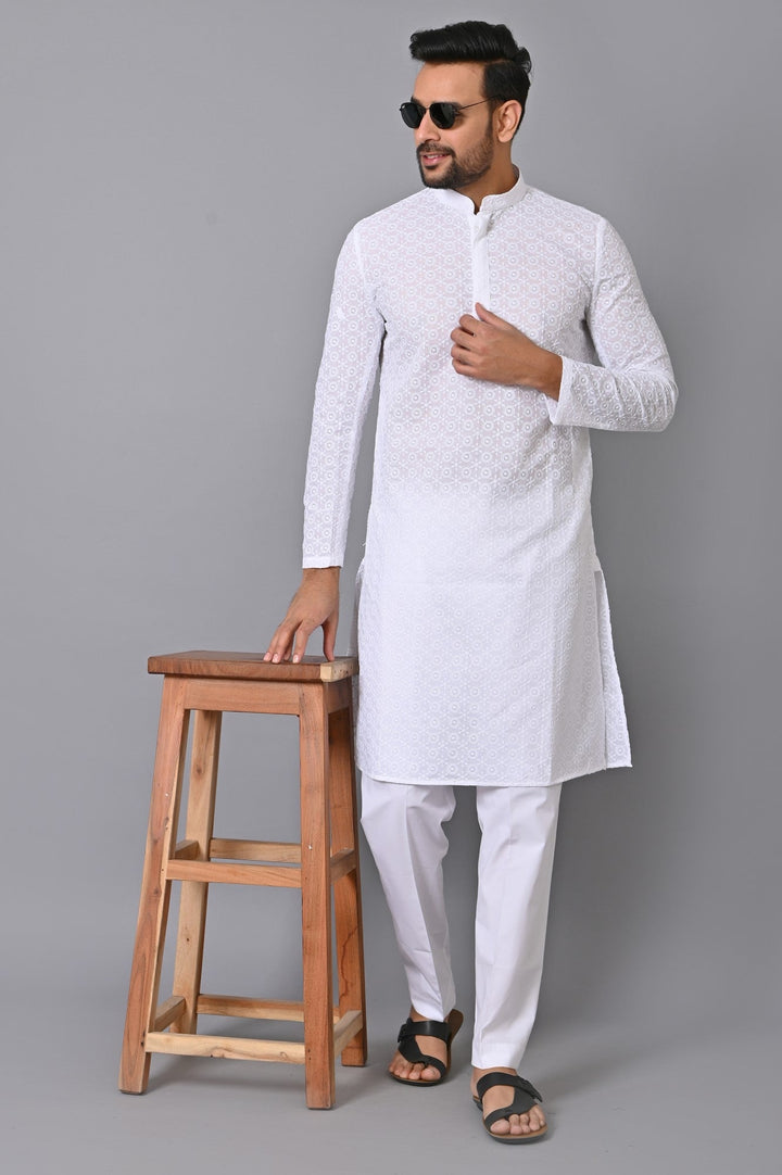 Ethnic Motifs White Kurta Set