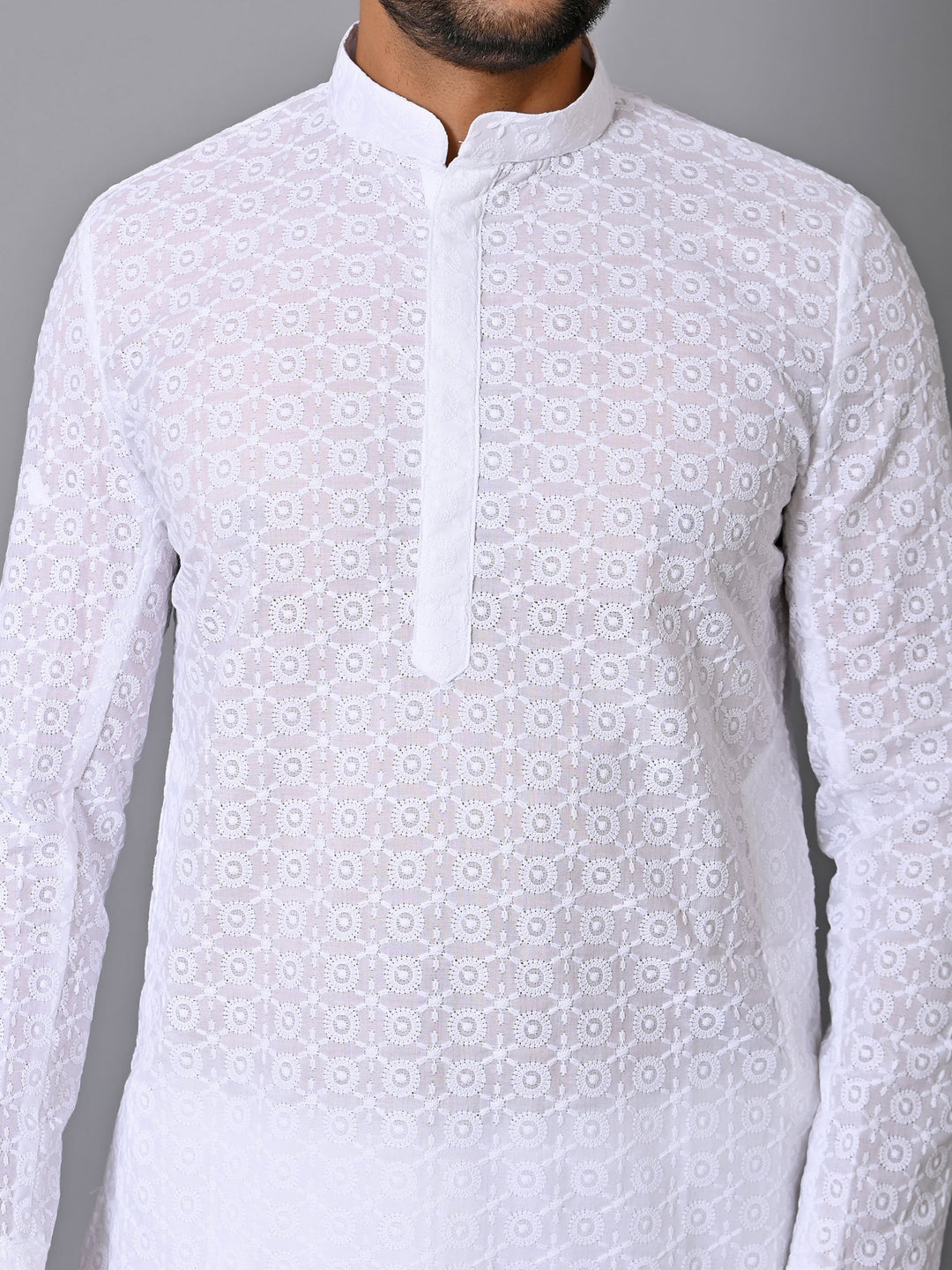 Ethnic Motifs White Kurta Set