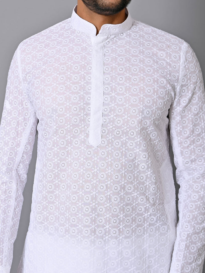 Ethnic Motifs White Kurta Set