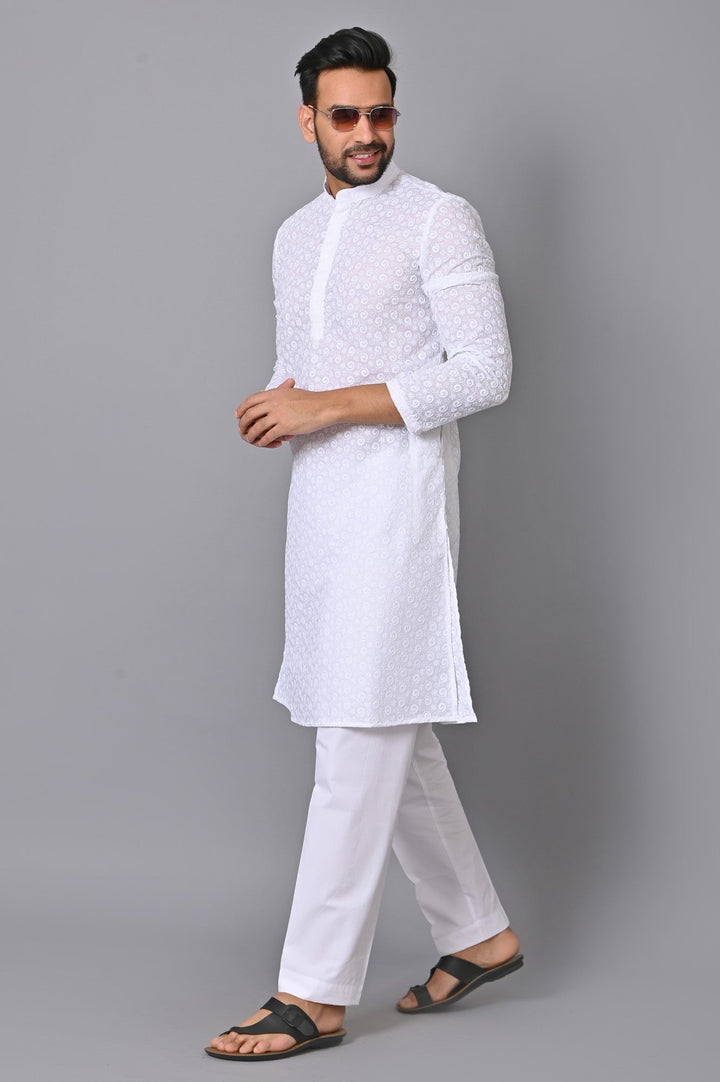 Ethnic Motifs White Kurta Set