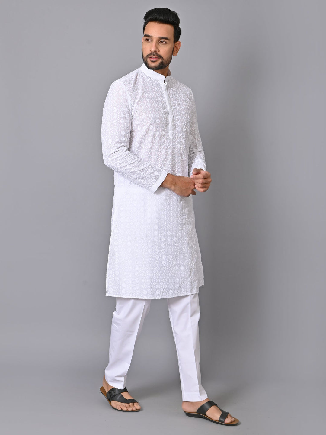 Ethnic Motifs White Kurta Set