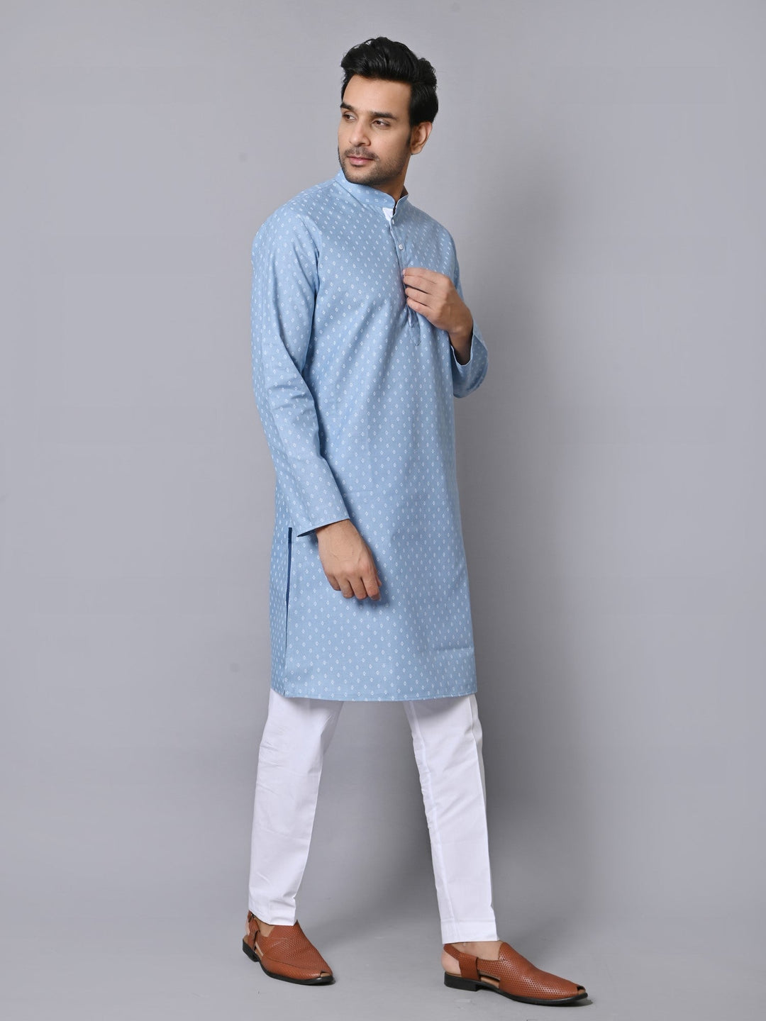 Ethnic Motifs Blue Kurta Set