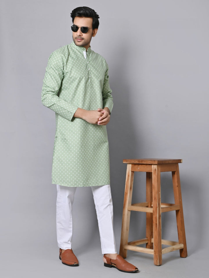 Ethnic Motifs Green Kurta Set