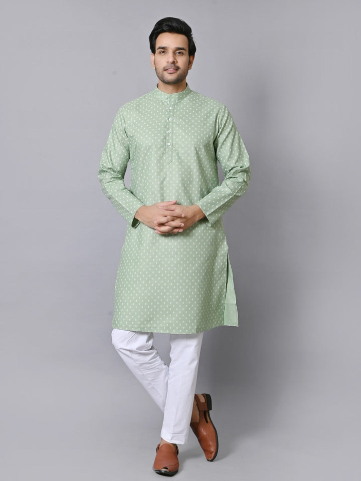 Ethnic Motifs Green Kurta Set