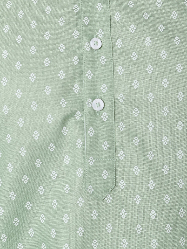Ethnic Motifs Green Kurta Set