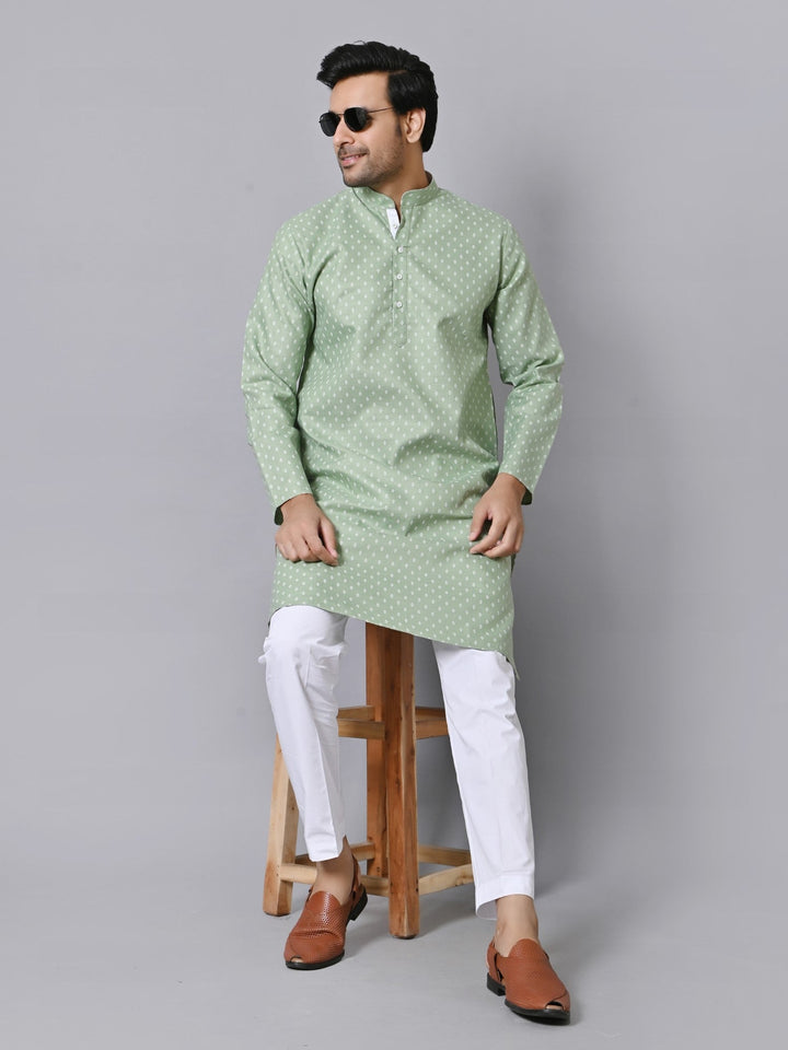 Ethnic Motifs Green Kurta Set