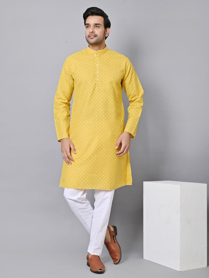 Ethnic Motifs Mustard Kurta Set