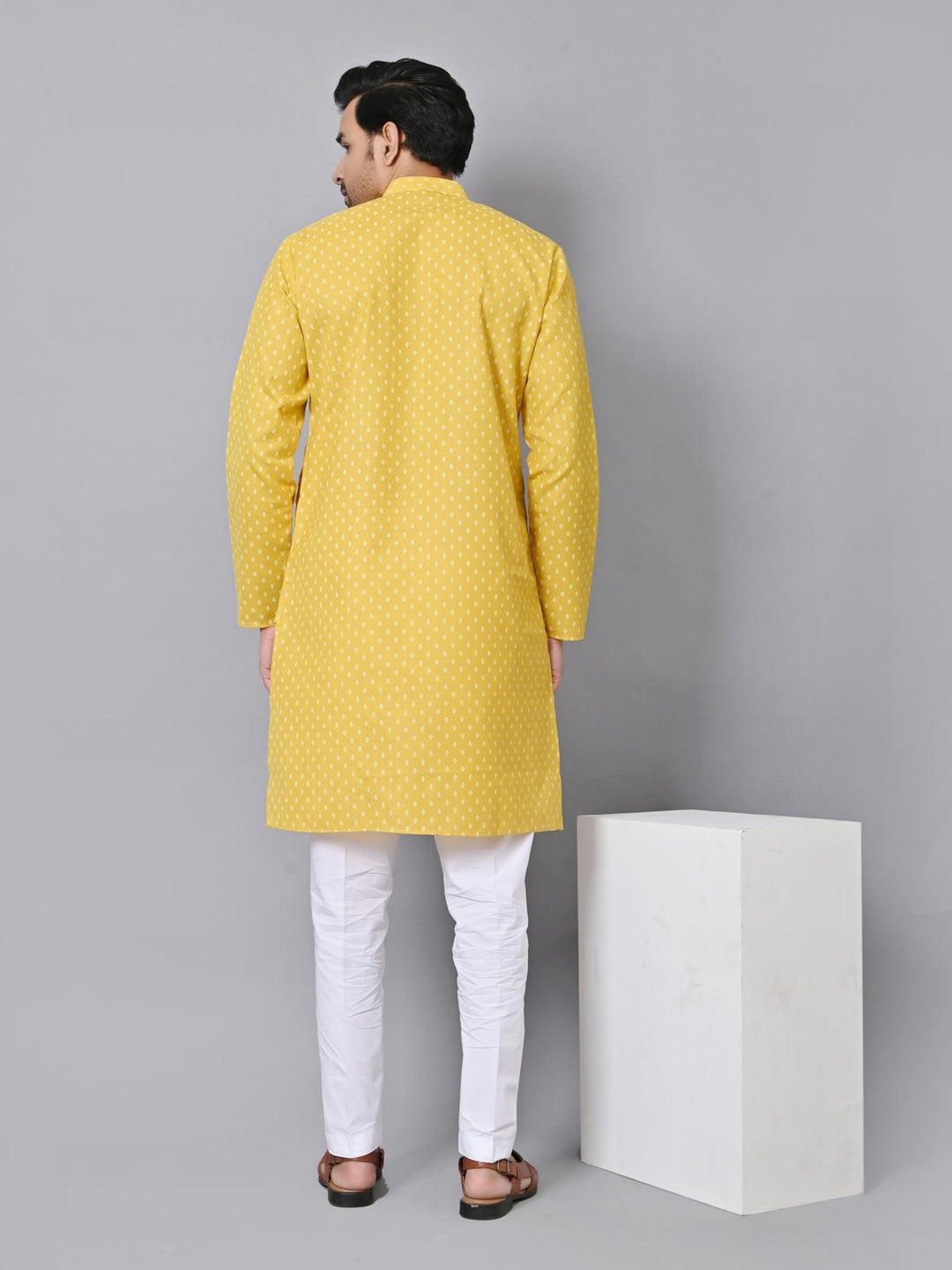 Ethnic Motifs Mustard Kurta Set