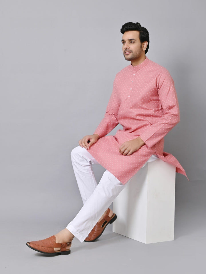 Ethnic Motifs Pink Kurta Set