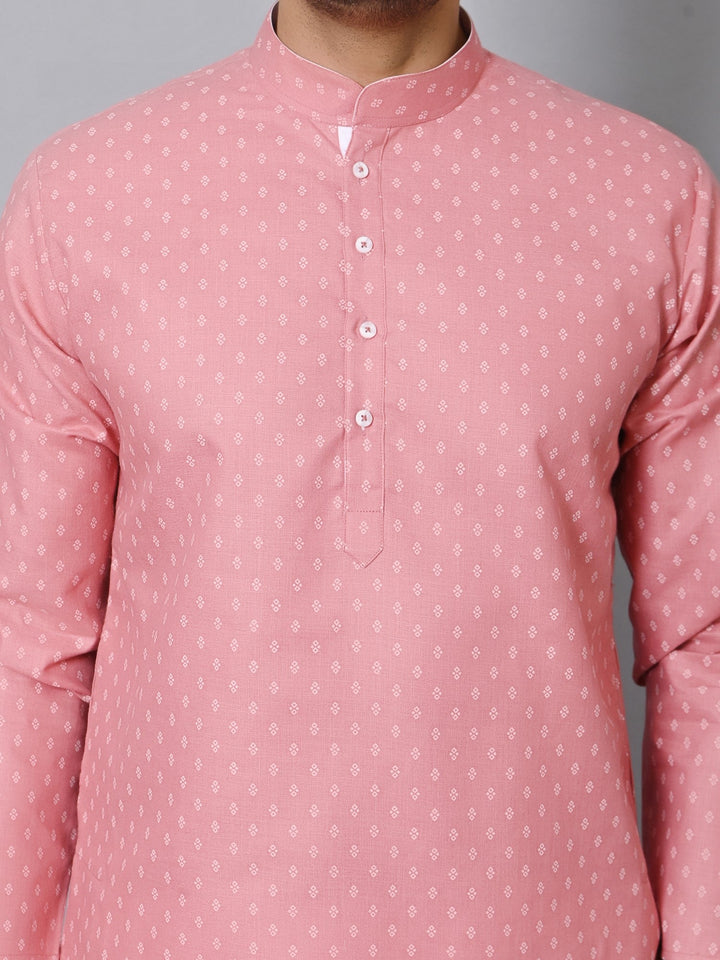 Ethnic Motifs Pink Kurta Set