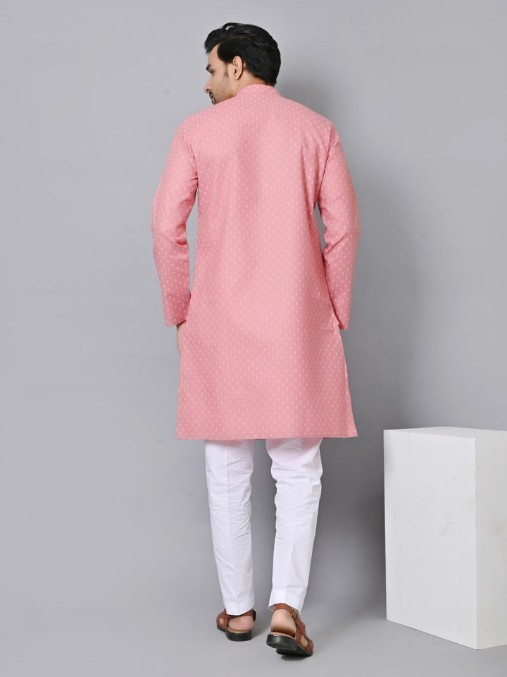 Ethnic Motifs Pink Kurta Set