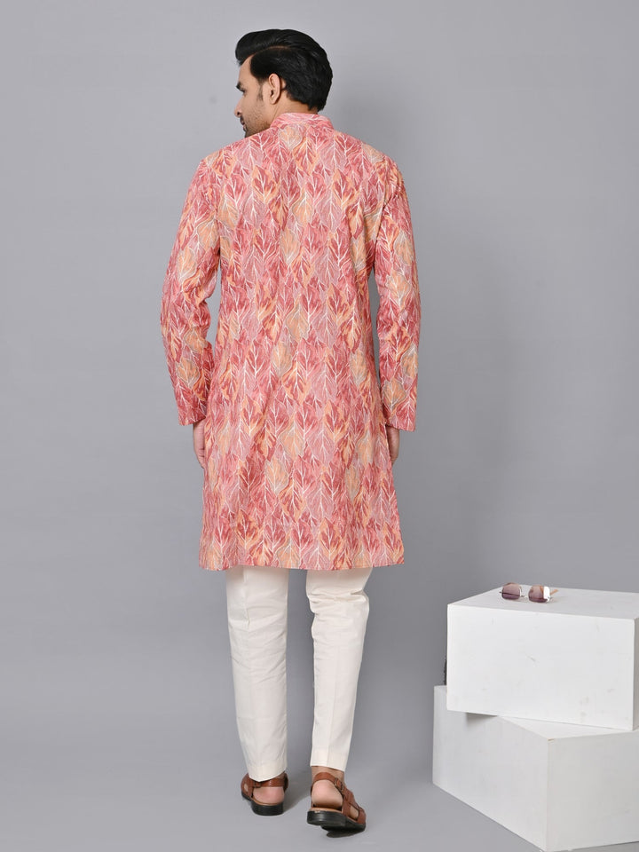 Ombre Red Kurta Set