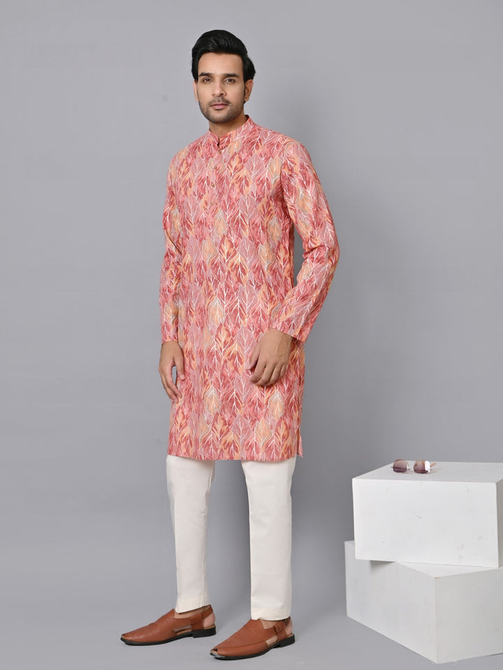 Ombre Red Kurta Set