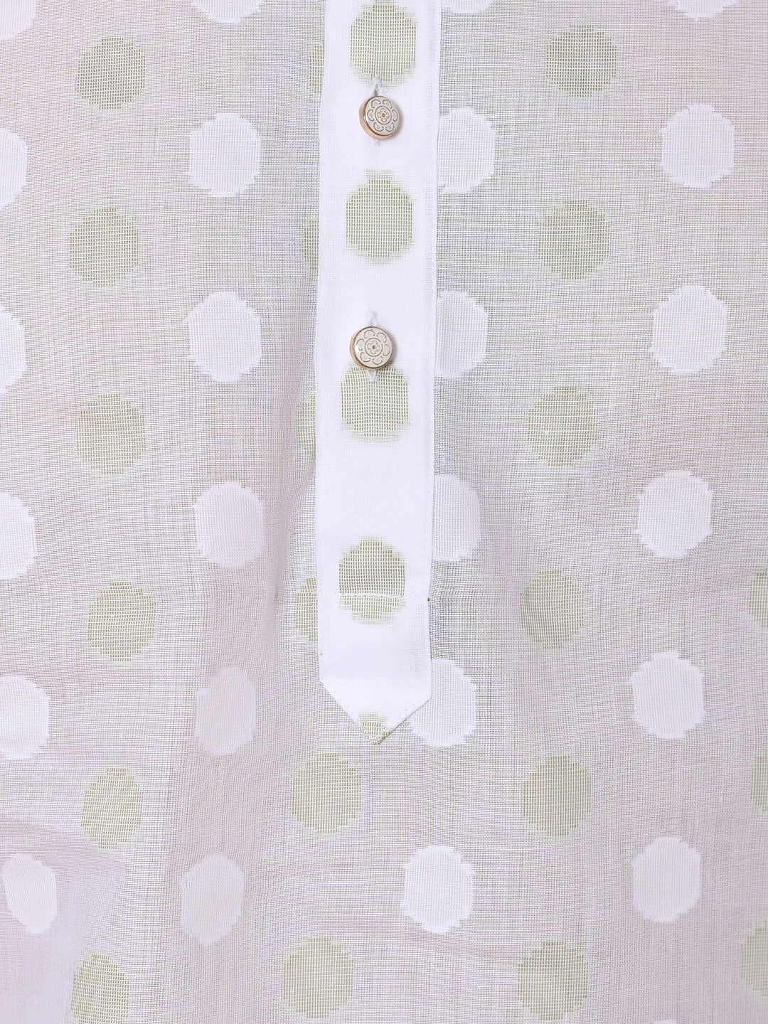 Geometric White Kurta Set