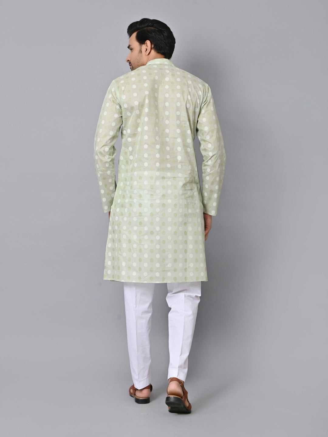 Geometric Green Kurta Set