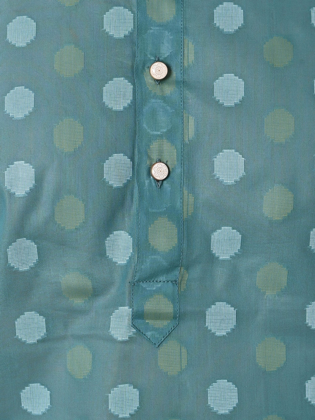 Geometric Green Kurta Set