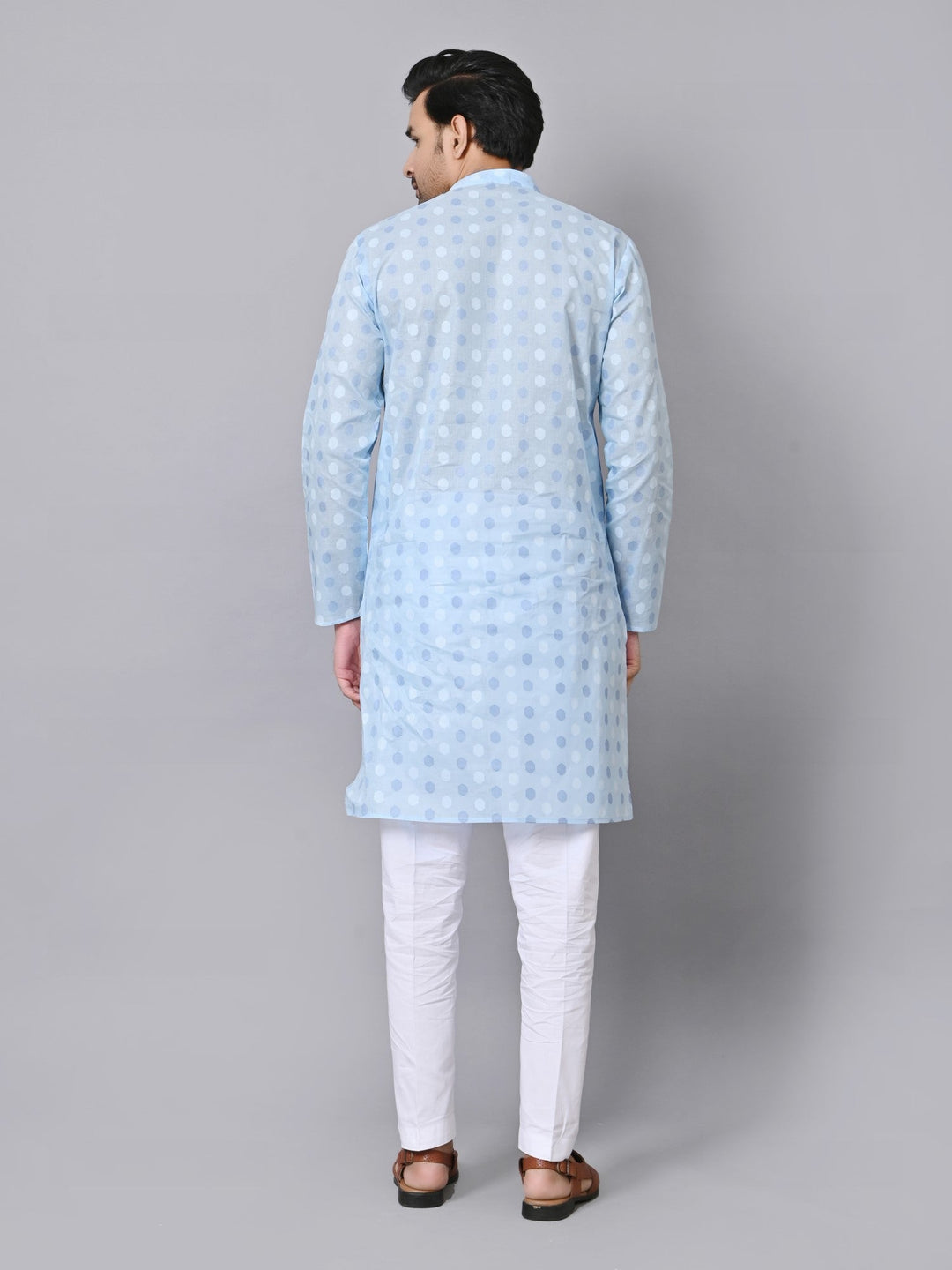 Geometric Blue Kurta Set