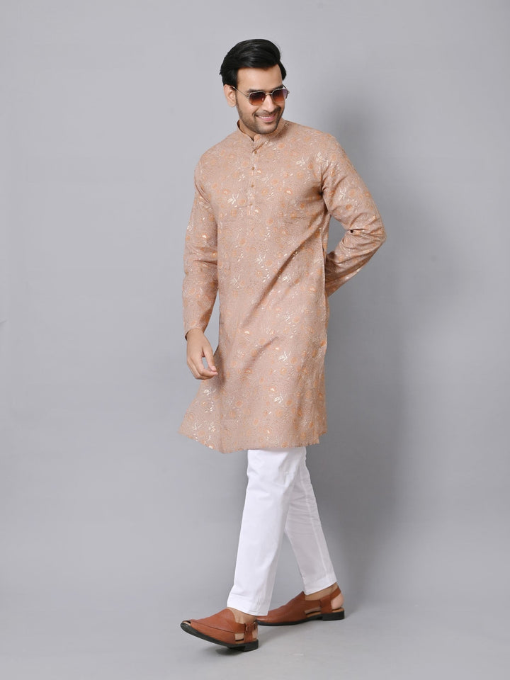 Floral Brown Kurta Set
