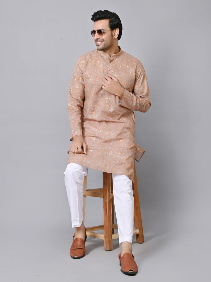 Floral Brown Kurta Set