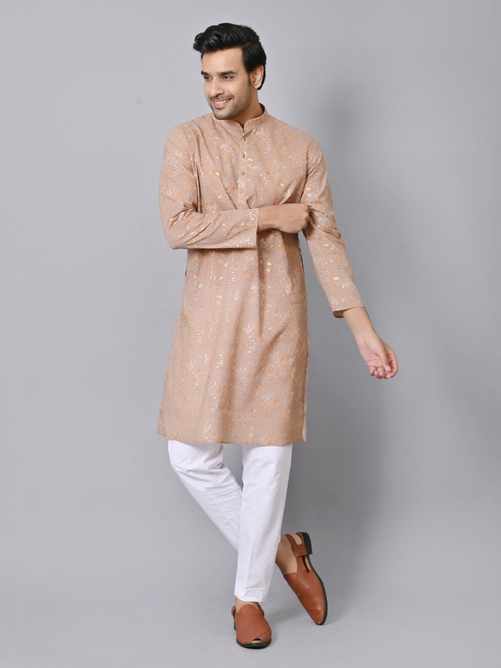 Floral Brown Kurta Set