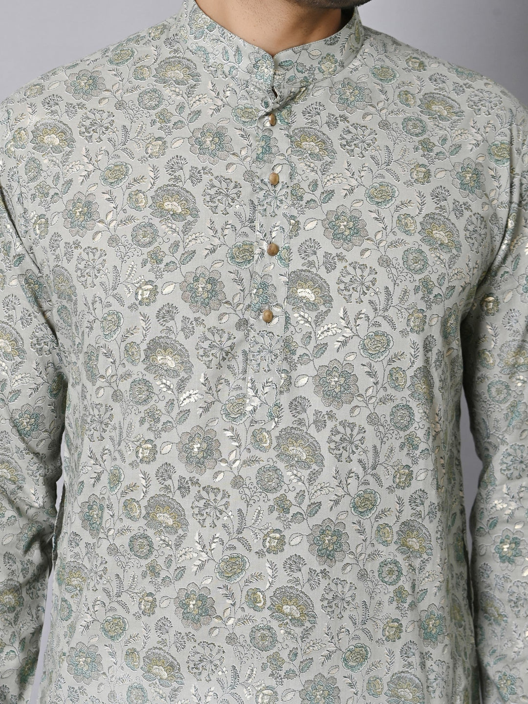 Floral Green Kurta Set