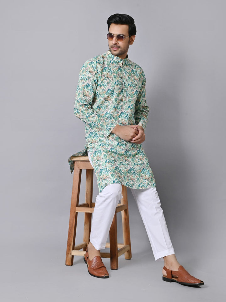 Leafs Green Kurta Set