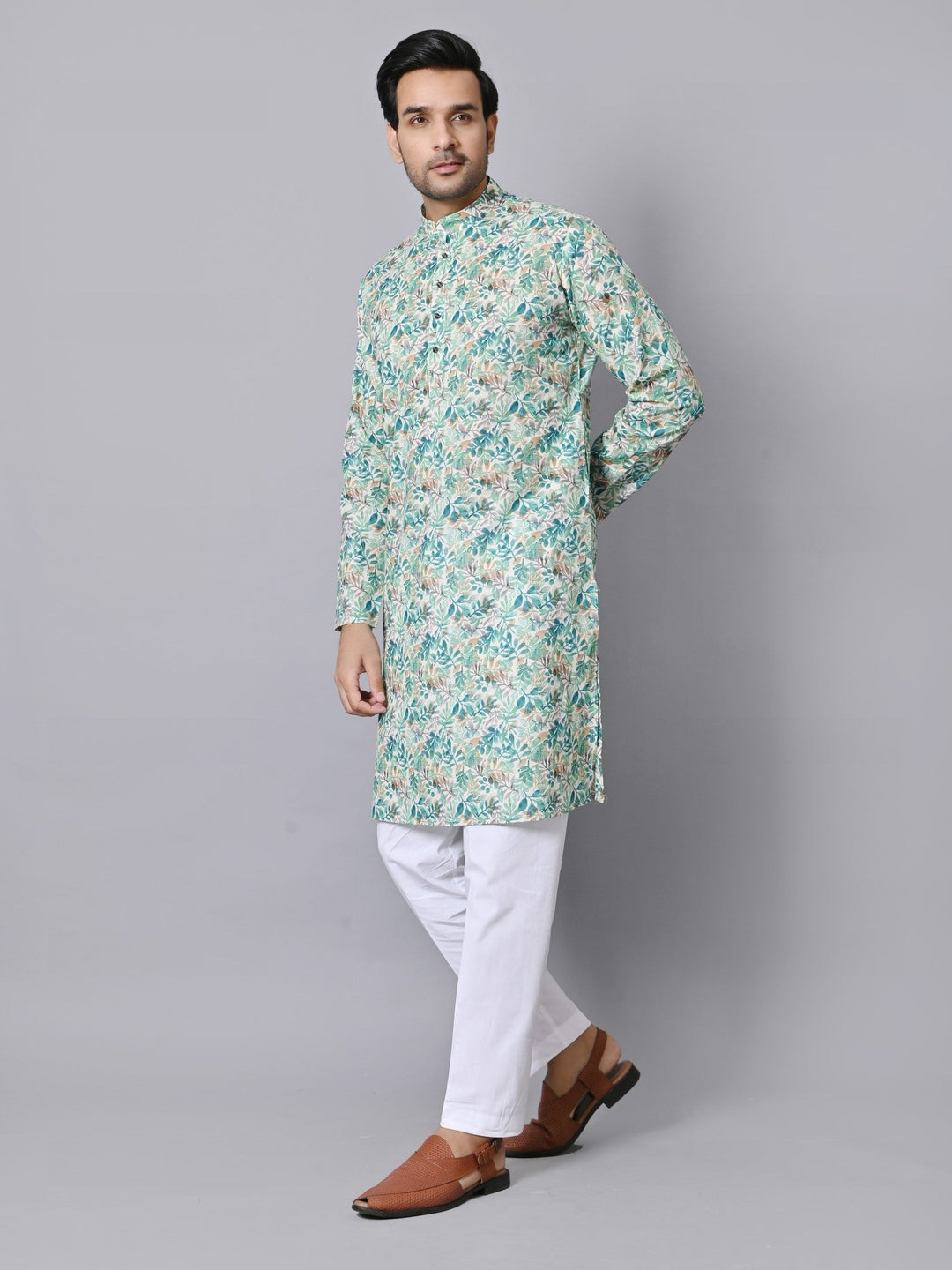 Leafs Green Kurta Set