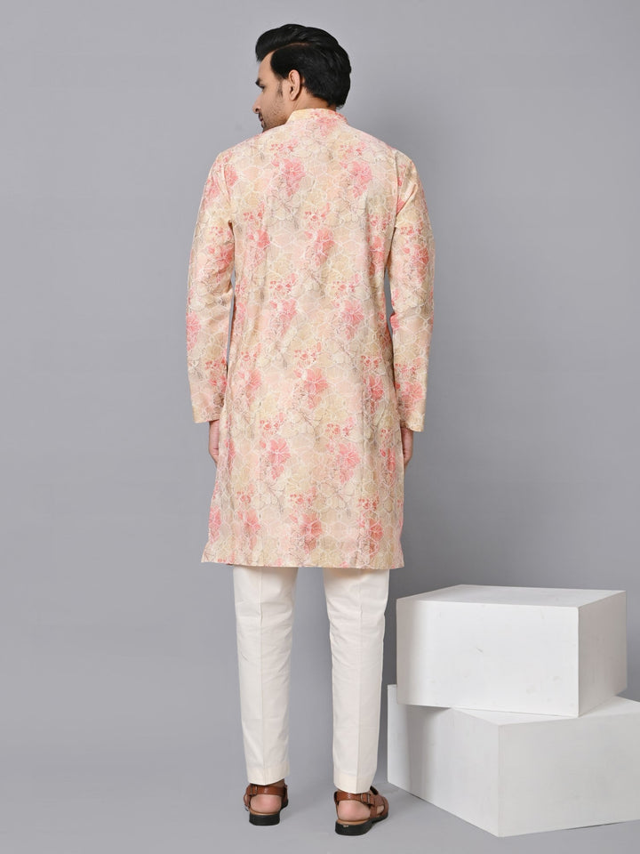 Textured Pink Kurta Set