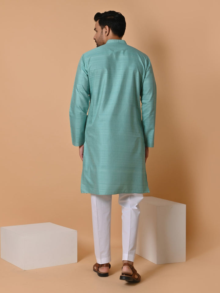 Solid Sea Green Kurta Set