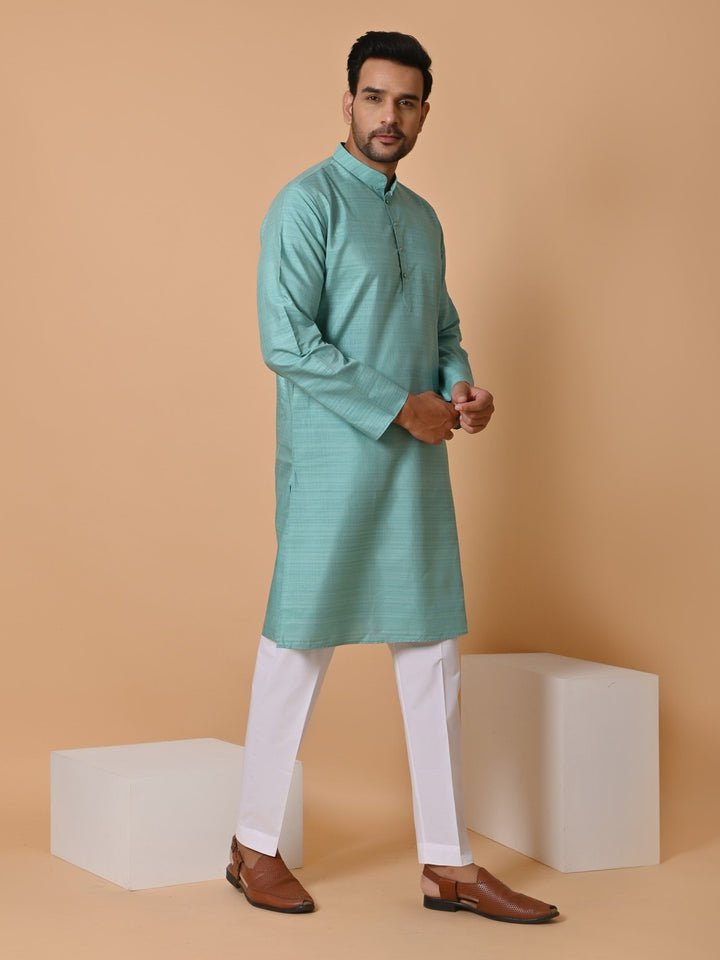 Solid Sea Green Kurta Set