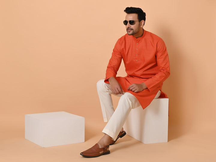 Solid Red Kurta Set