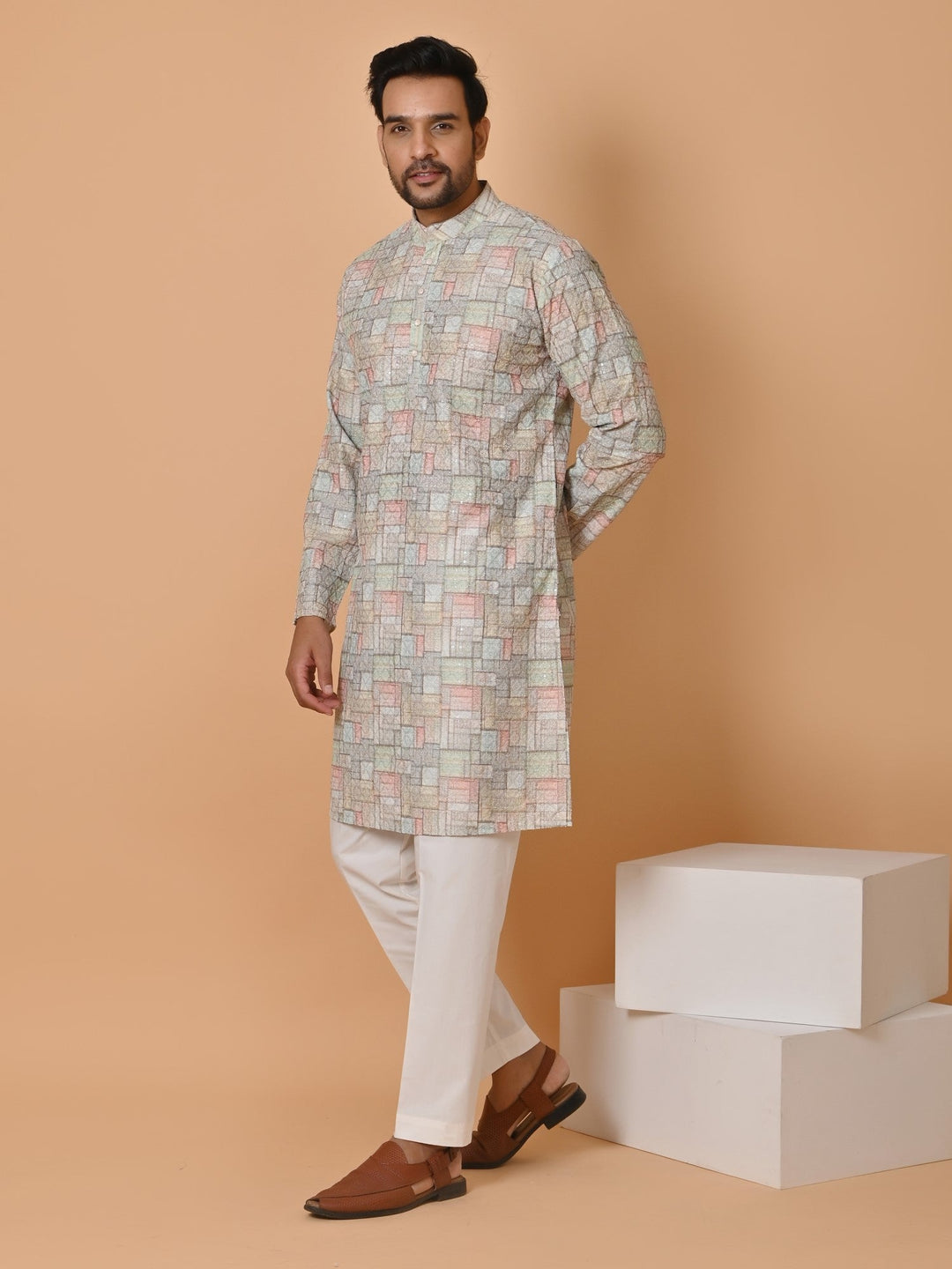 Checked Multi Kurta Set