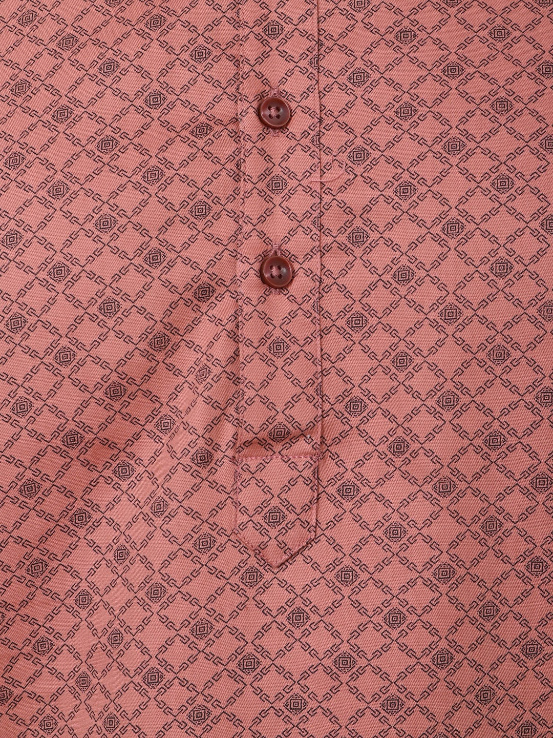 Checked Rust Kurta Set