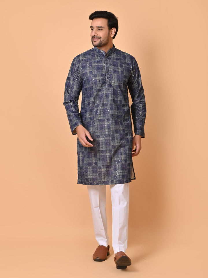 Sequence Navy Blue Kurta Set