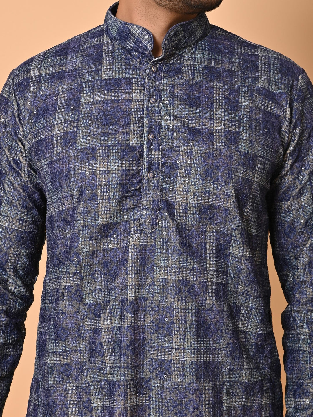 Sequence Navy Blue Kurta Set